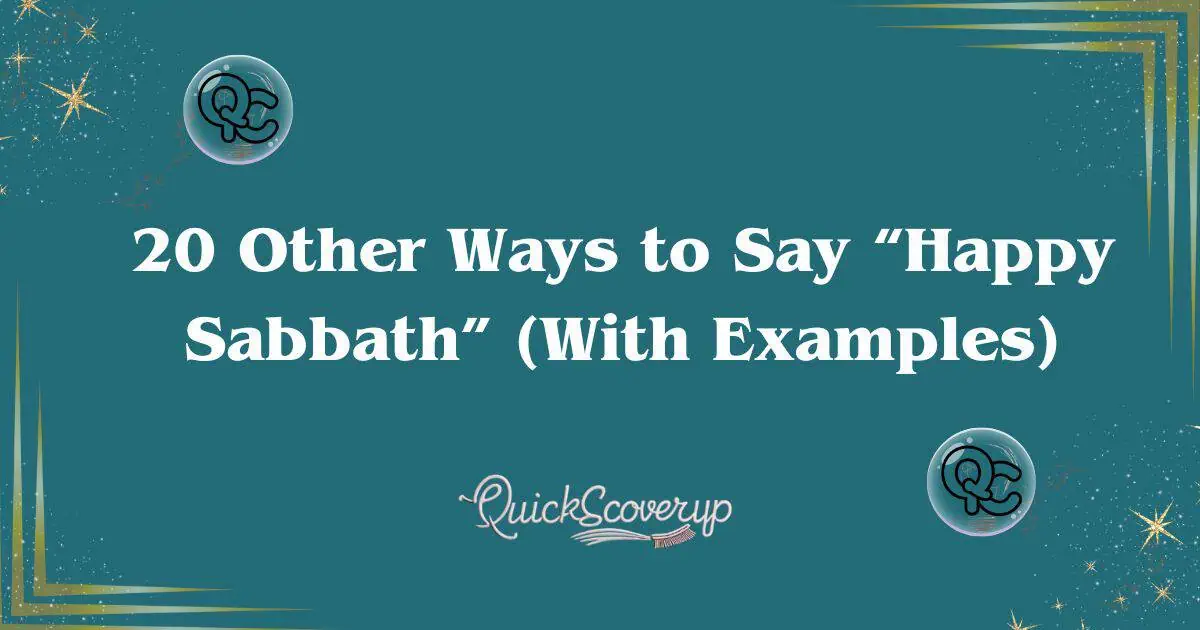 Image showcasing 20 alternative phrases for "happy sabbath" with examples for diverse expressions of the greeting