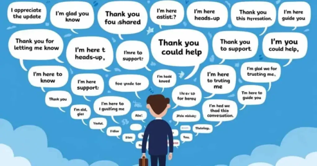 A thank you message illustrated with the words "Thank you for letting us know," highlighting the importance of assistance.