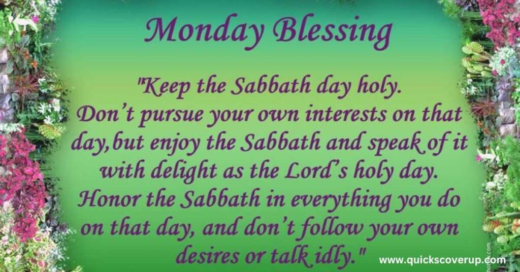 Inspirational Monday Blessings Quotes